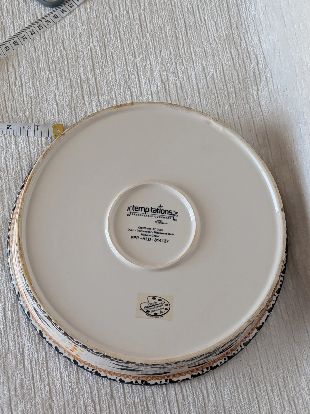 Temp-Tations Presentable Ovenware By Tara Old World Black Pattern, 9